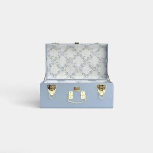Mini Trunk - Light Blue, Timeless Trellis Print