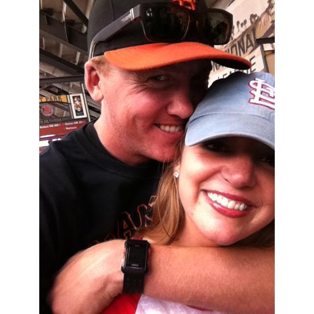 Despite the smiles, Giants vs. Cardinals is not a laughing matter in our household.