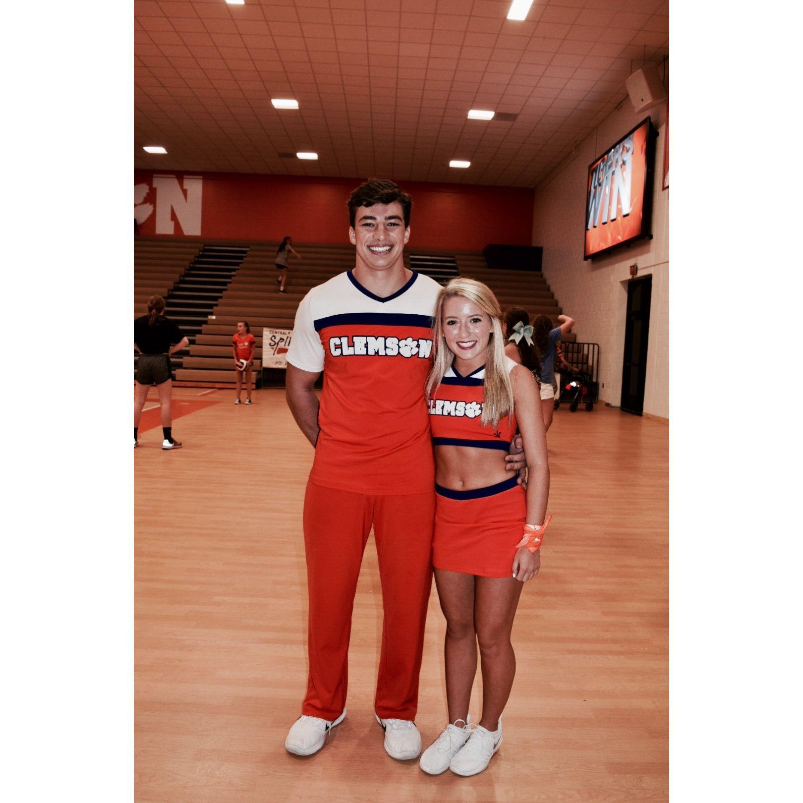 September 2017: First volleyball game cheering together!