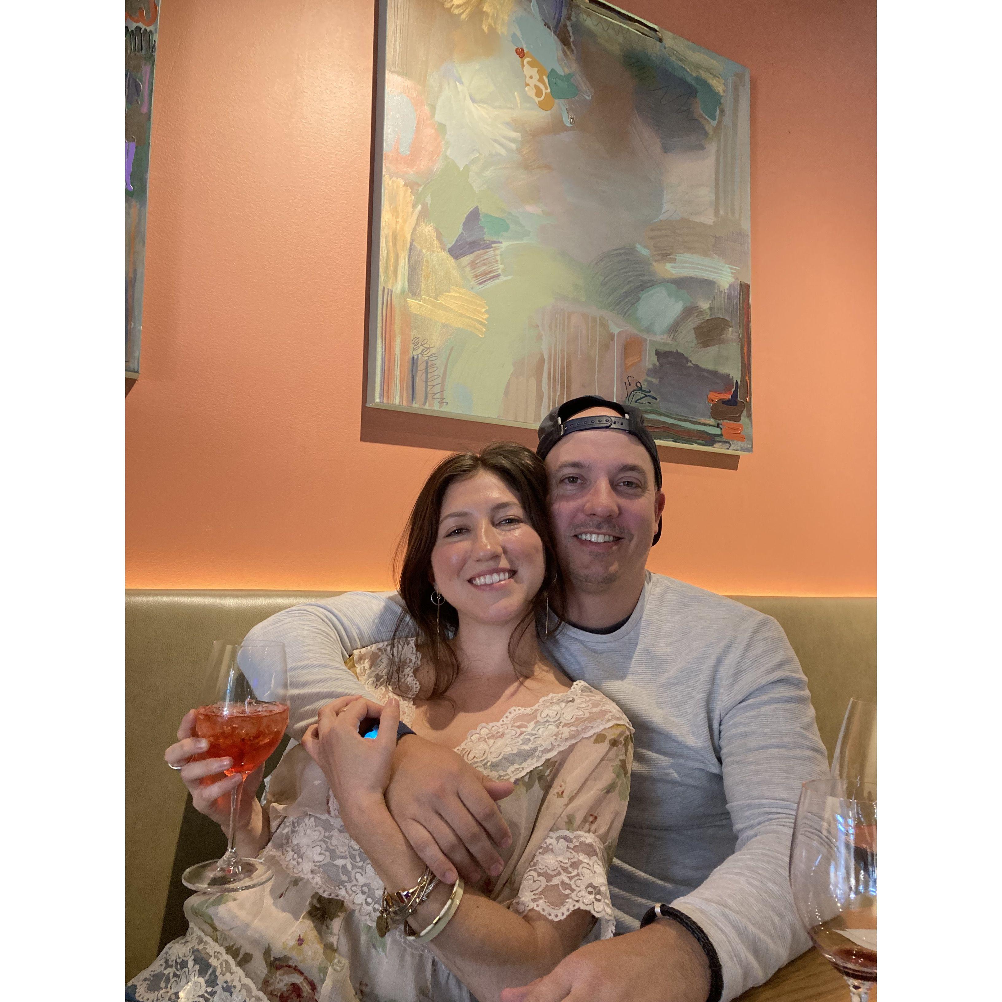 9/18/22 Cassidy's old work, Rapport, hosted an afternoon wine event. I brought a few friends after watching the Lions game. This is the first photo I posted on my Instagram of us. HARD LAUNCH. -bp
