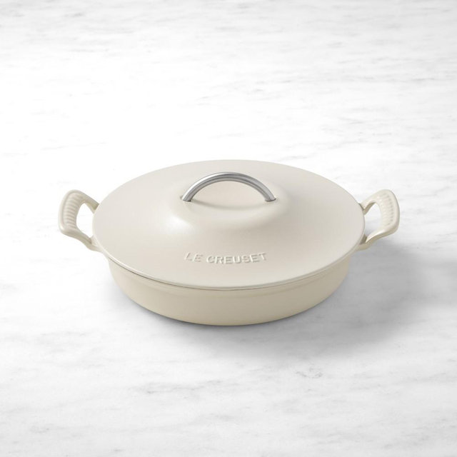 Le Creuset Modern Heritage Enameled Cast Iron Braiser, 3 1/4-Qt., Brioche