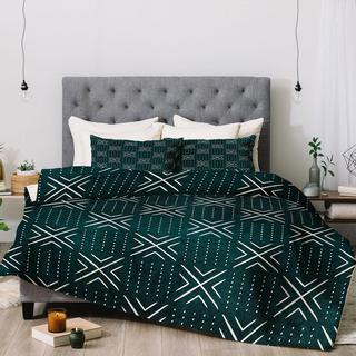 Diamond Mud Cloth Dark Teal Comforter