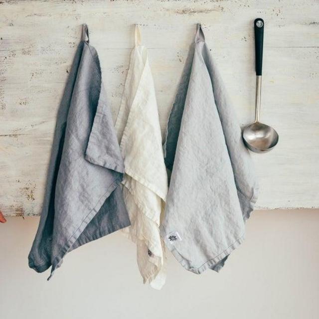 Linen towels. Set of 3 washed natural, eco - friendly, handmade linen towels