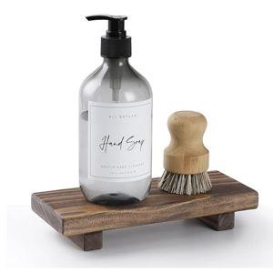 Wood Pedestal Soap Stand