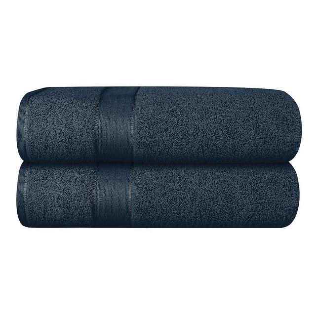 GLAMBURG 700 GSM Premium Cotton 2-Pack Oversized Extra Large Bath Sheet Set - 100% Combed Cotton - 2 Bath Sheets 35x70 - Luxury Hotel & Spa Quality - Durable Ultra Soft Highly Absorbent - Mineral Blue