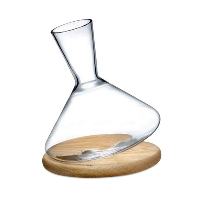 Nude Glass Balance Wine Decanter with Wooden Base