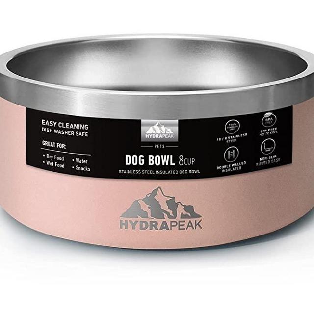 Hydrapeak Dog Bowl - Non Slip Stainless Steel Dog Bowls for Water or Food