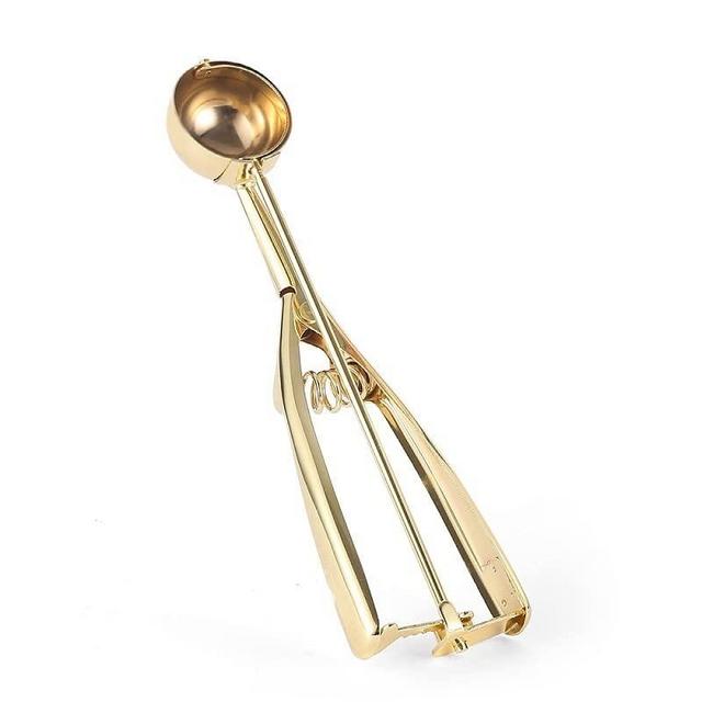 Good Dee's Gold Cookie Scoop, 4 cm, stainless steel, easy to use, great for cookies, muffins, and ice cream
