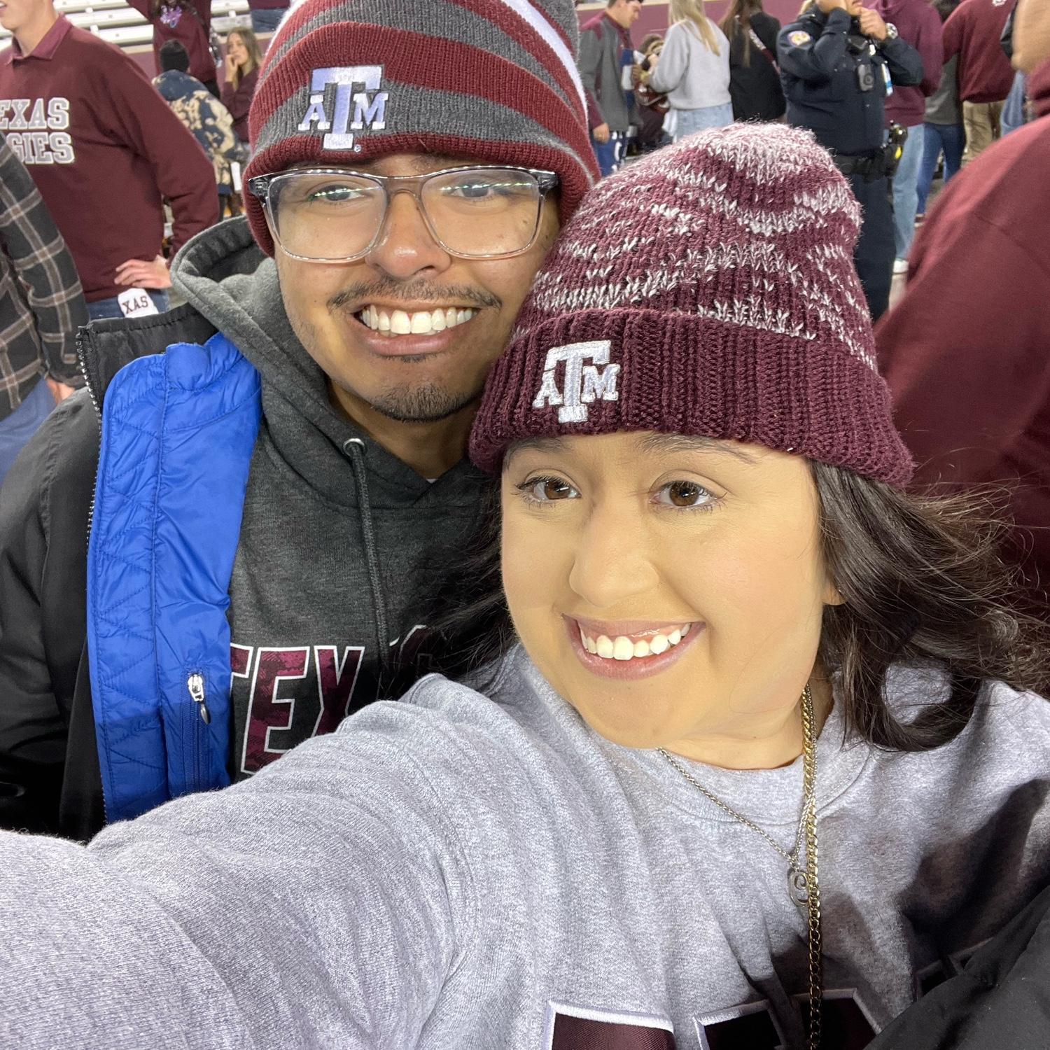 Our first time getting to storm Kyle field! After we beat LSU