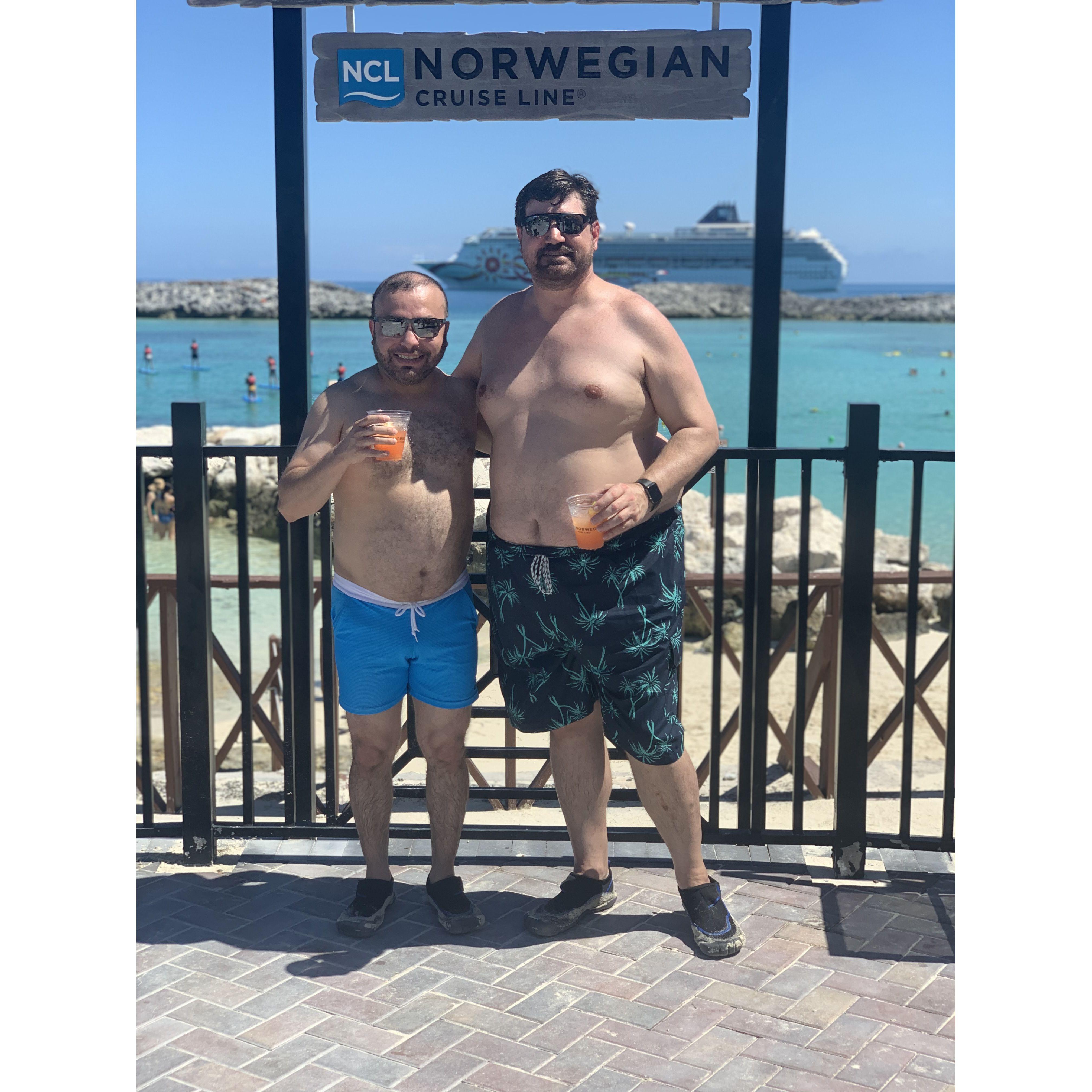 Our first cruise stop. Norwegian's Great Stirrup Cay Island. 2019