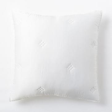 Washed Silk Euro Sham, White