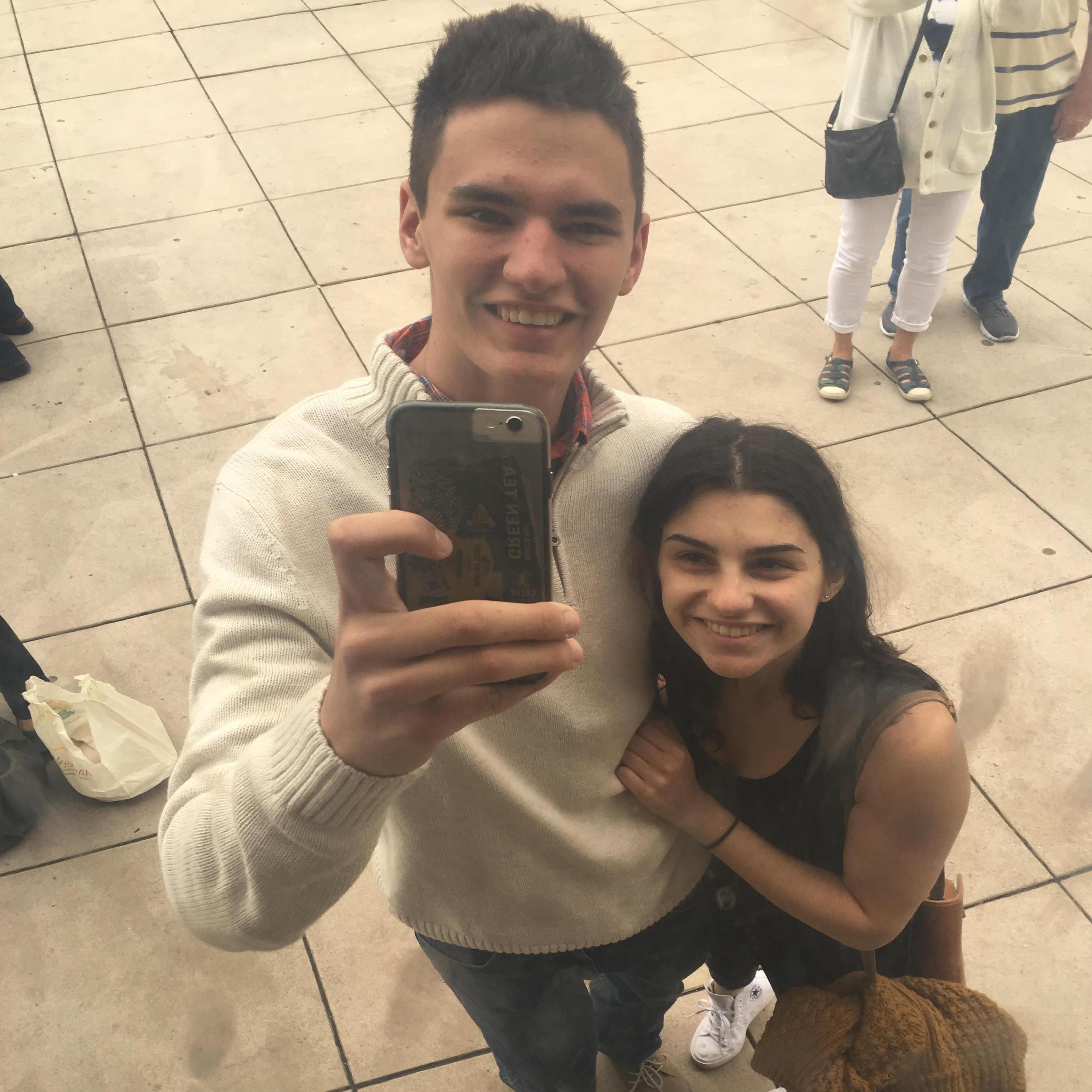The bean. Haylee's first time visiting Chicago.