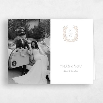 Canvas Tan, White Wedding Thank You - Mirra Frame