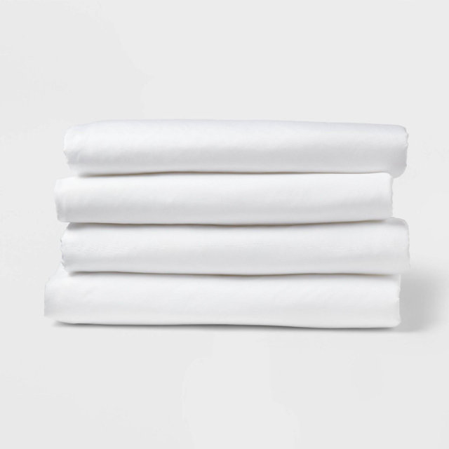 4pk King Fitted Sheet White - Room Essentials™
