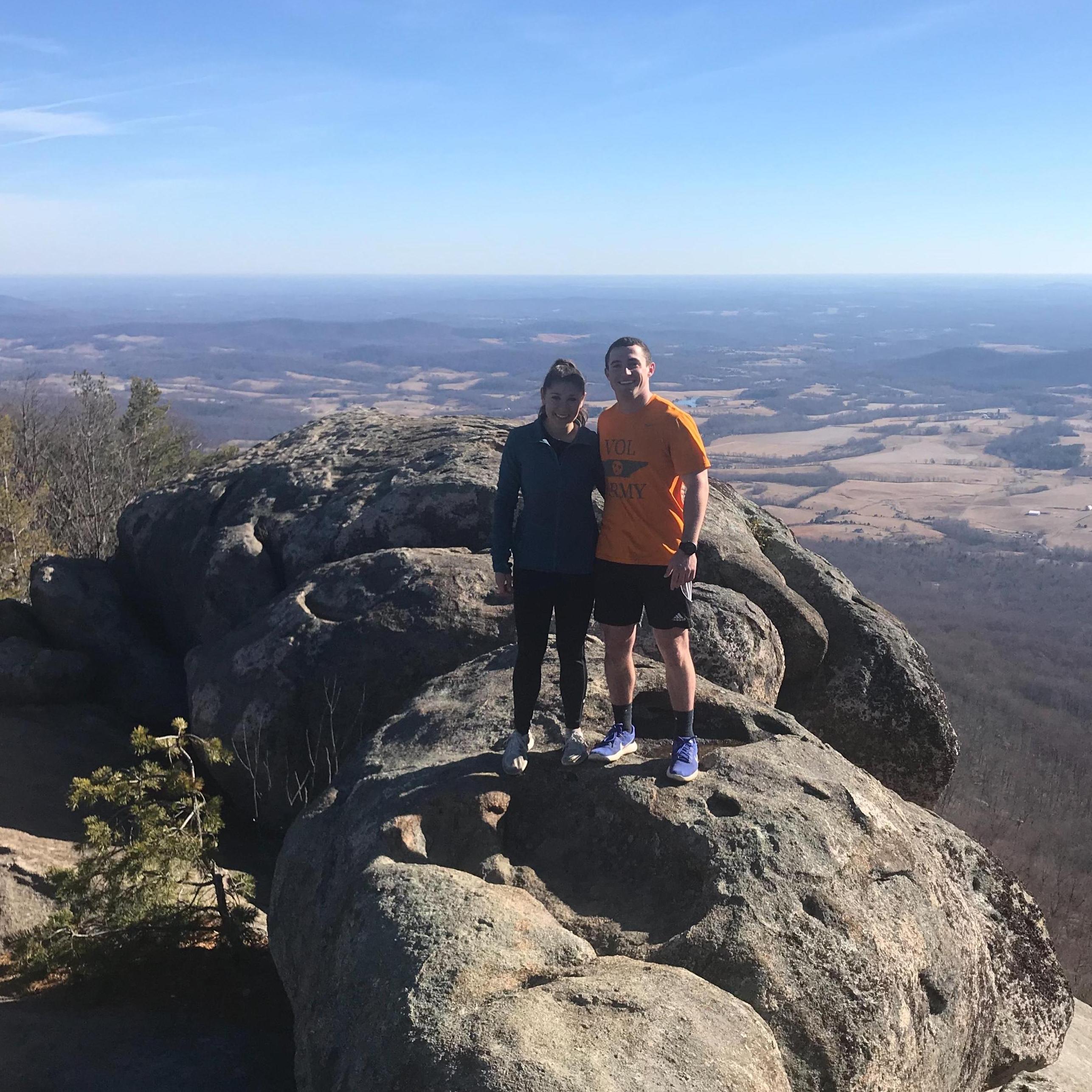 The first climb of Old Rag in January 2018, right before we started dating!