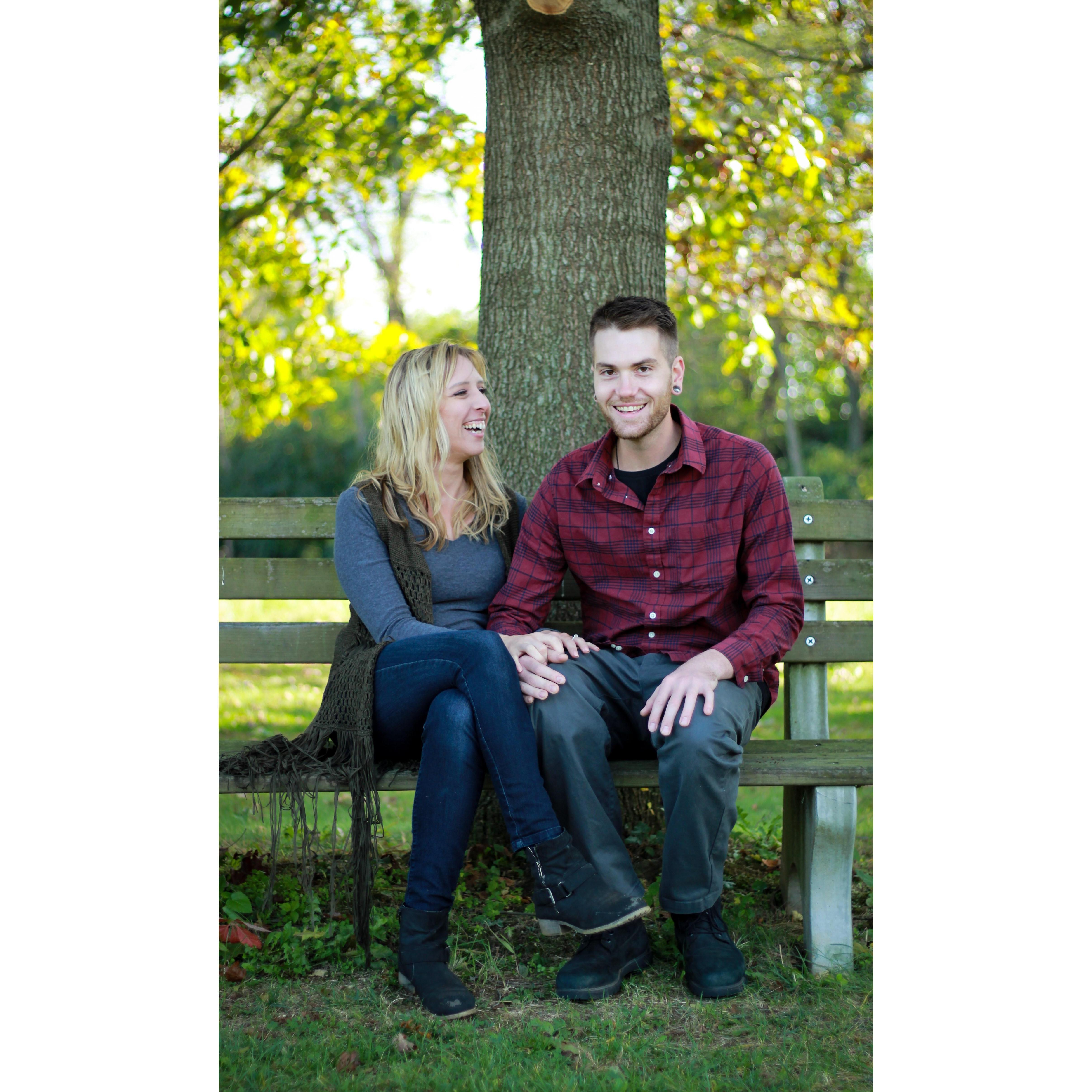 Engagement announcement photos taken by Erika's sister, Kelsey.