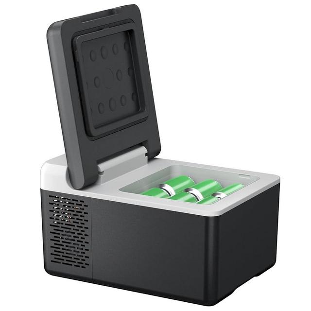 F40C4TMP 12 Volt Refrigerator 10 Quart(9L) Portable Mini Freezer(-4℉~68℉) with APP Control Car Compressor Fridge 12V/24V DC, 100-240V AC for Camping, Road Trip, Travel, Boat, Skincare, Outdoor, Home
