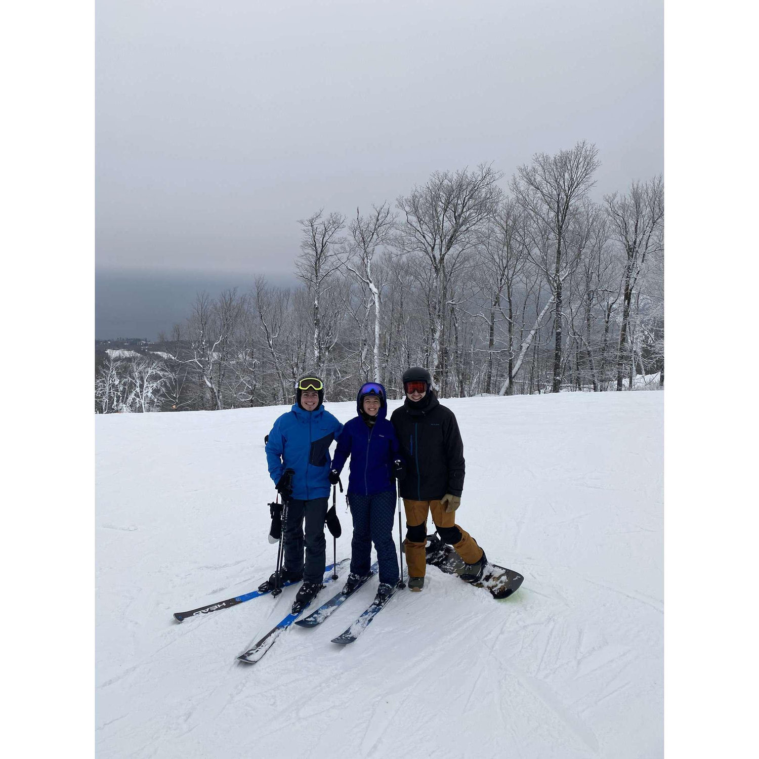 Skiing at Lutsen Mountains on the North Shore of MN where Katri taught ski for a winter in 2021.