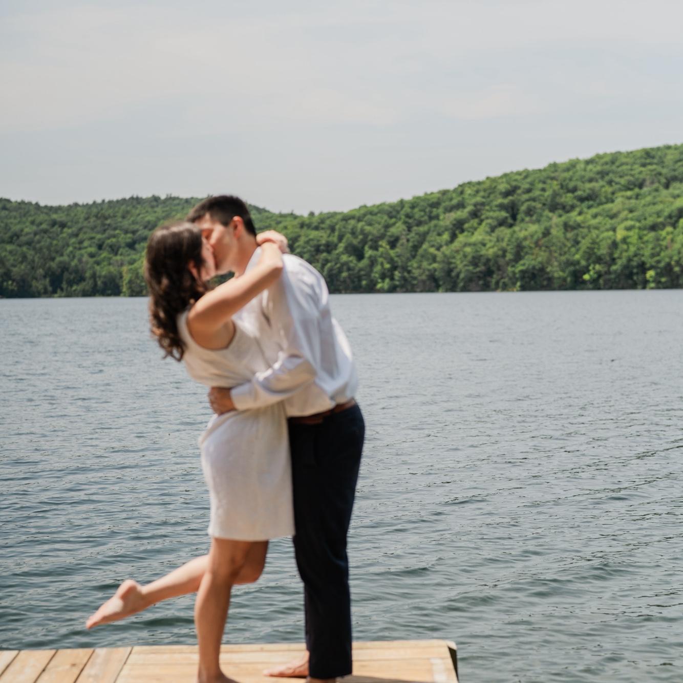 July 2025 - Engagement Photos!! Sunset Lake, Benson, VT (at Abbie’s Grammie’s lake house).