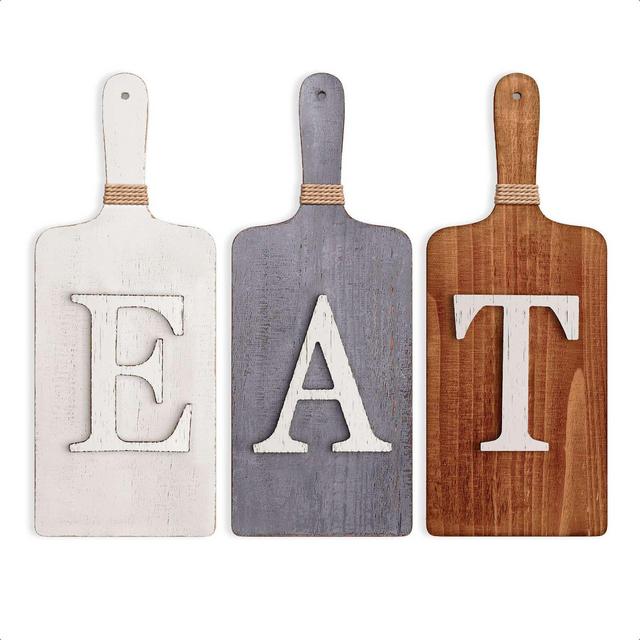 3 Piece Cutting Board Eat Sign Wall Décor Set