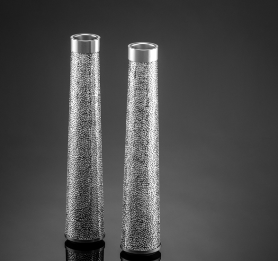 ORGANIC MESH CANDLE HOLDERS | SET 2 | WHITE