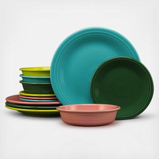 Classic Rim 12-Piece Dinnerware Set, Service for 4