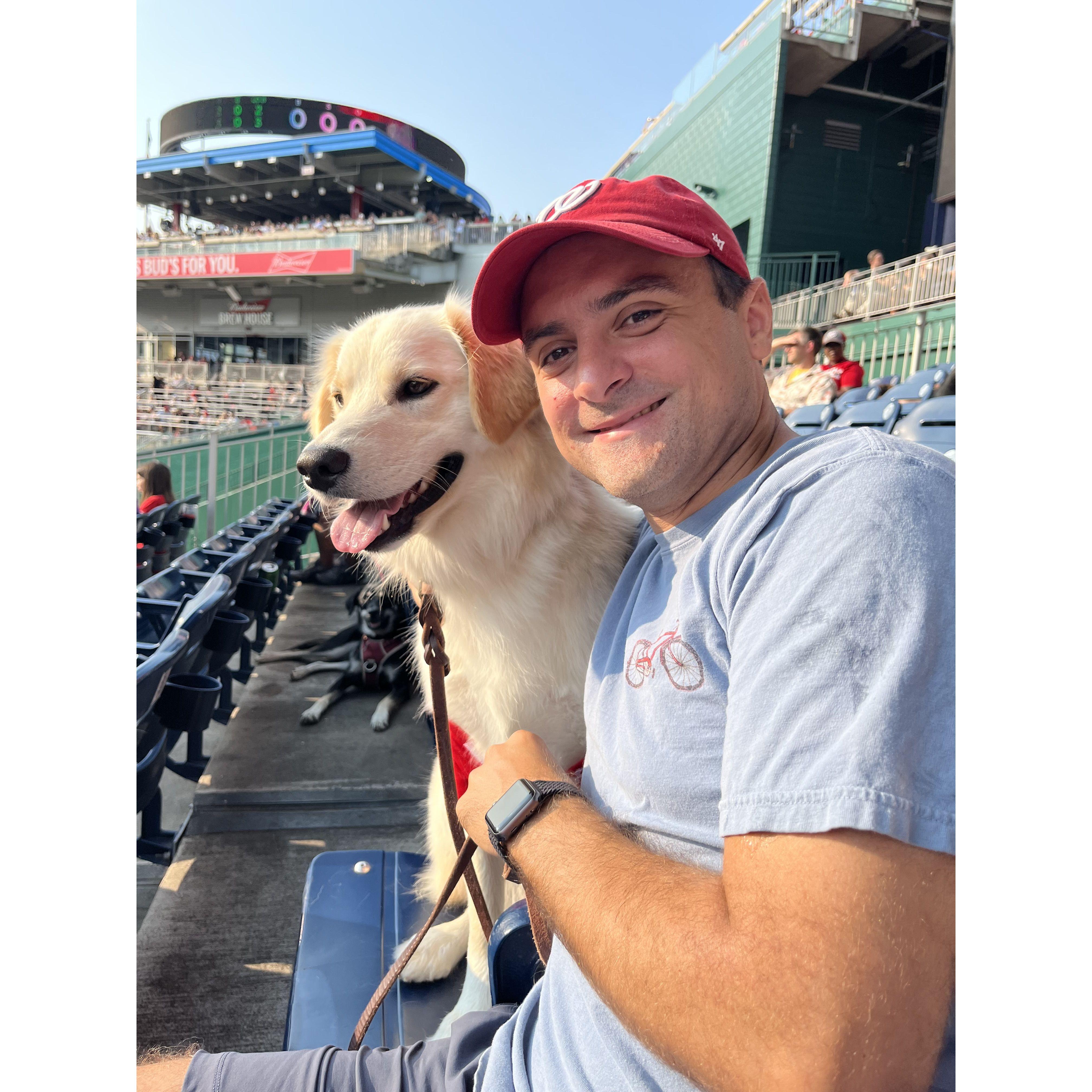 Pups in the park at Nats stadium