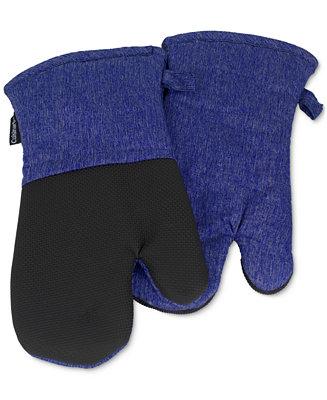 Chambray Oven Mitts, Set of 2