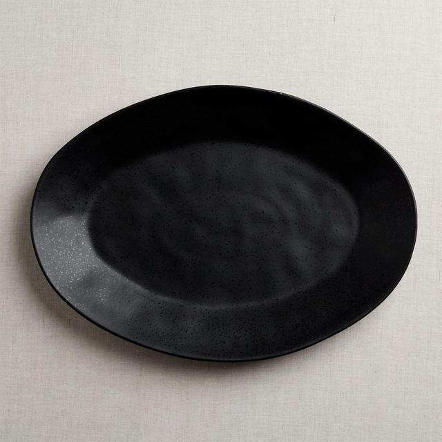 Marin Matte Black Large Oval Platter