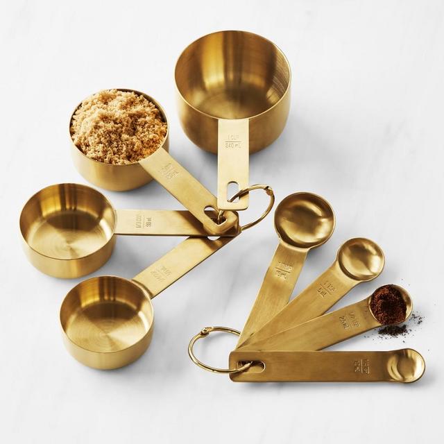 Williams Sonoma Gold Measuring Cups, Set of 8