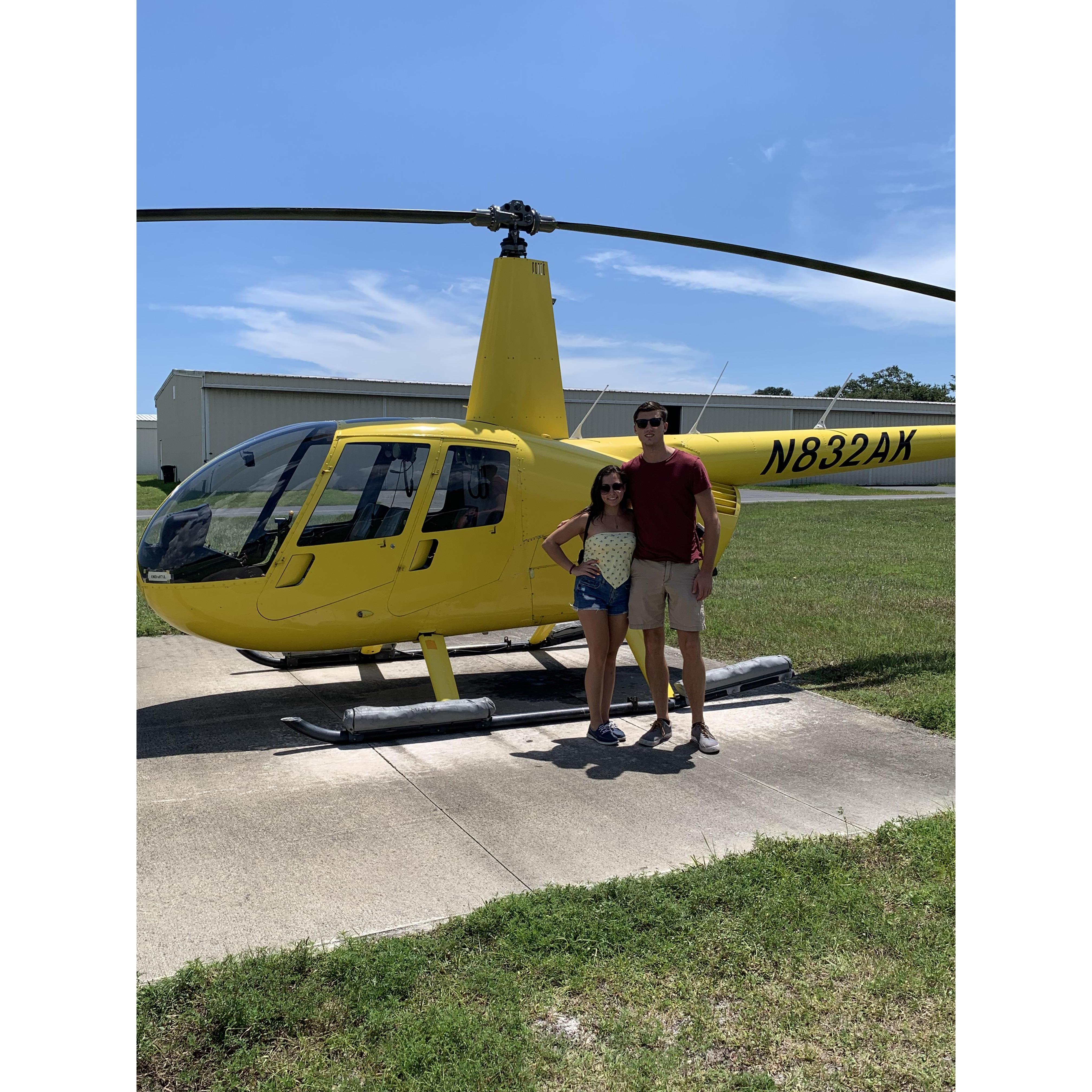 Helicopter ride in St. Augustine
