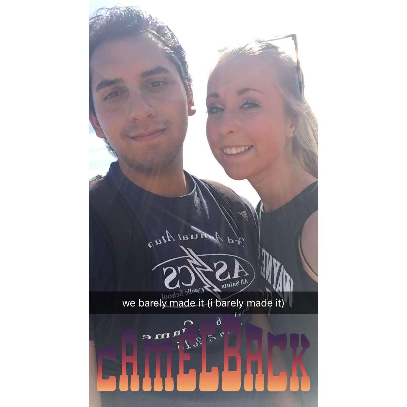 April 2017: Hiked Camelback mountain. Word of advice: If you've never done it, don't do it.