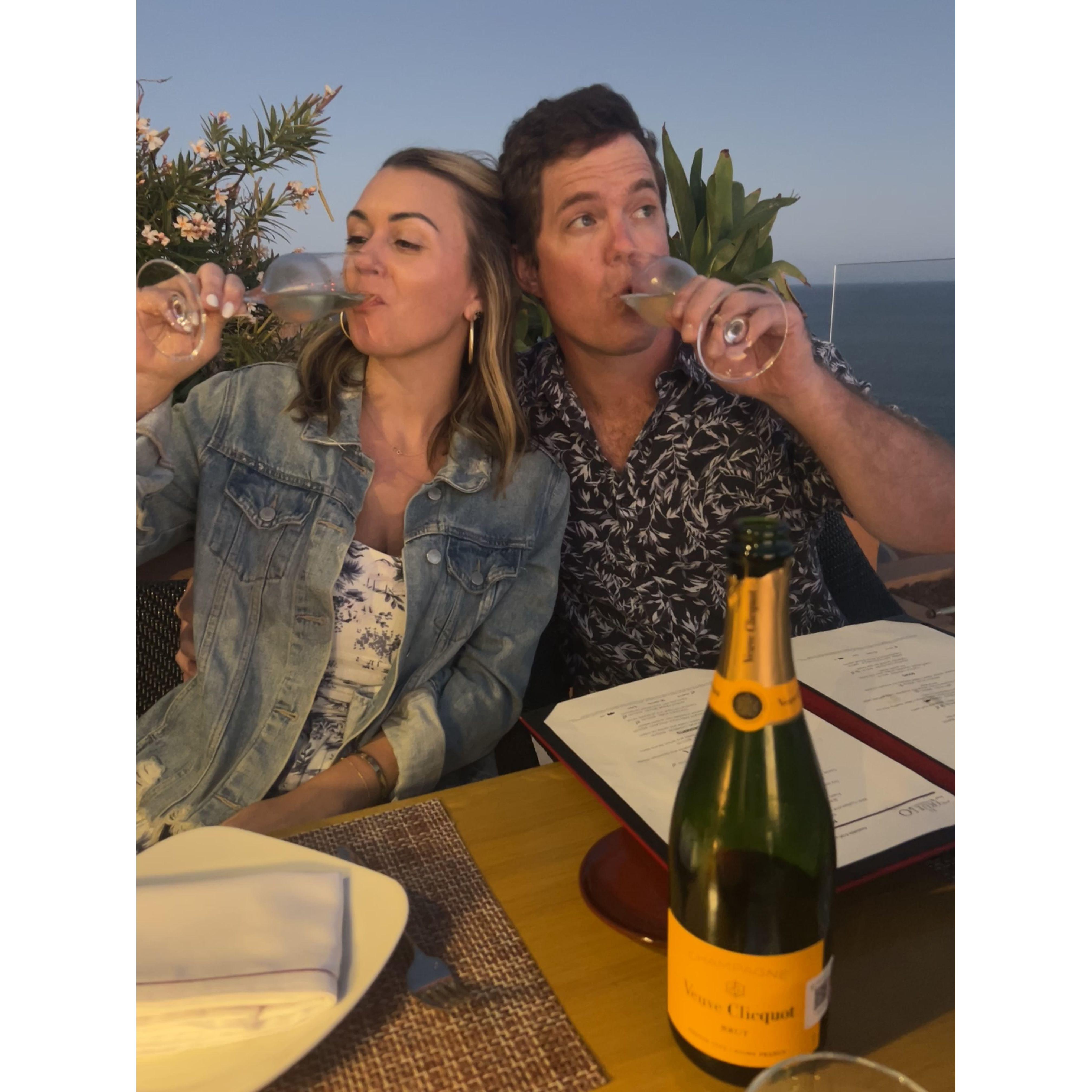 family dinner in Cabo