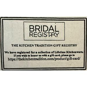The Kitchen Tradition Gift Registry