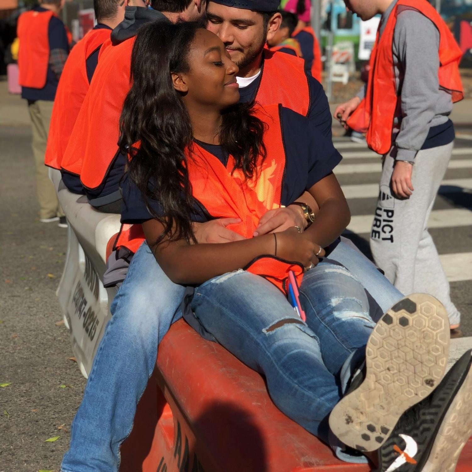 A tender moment while volunteering at the LA Women's March (2018)
