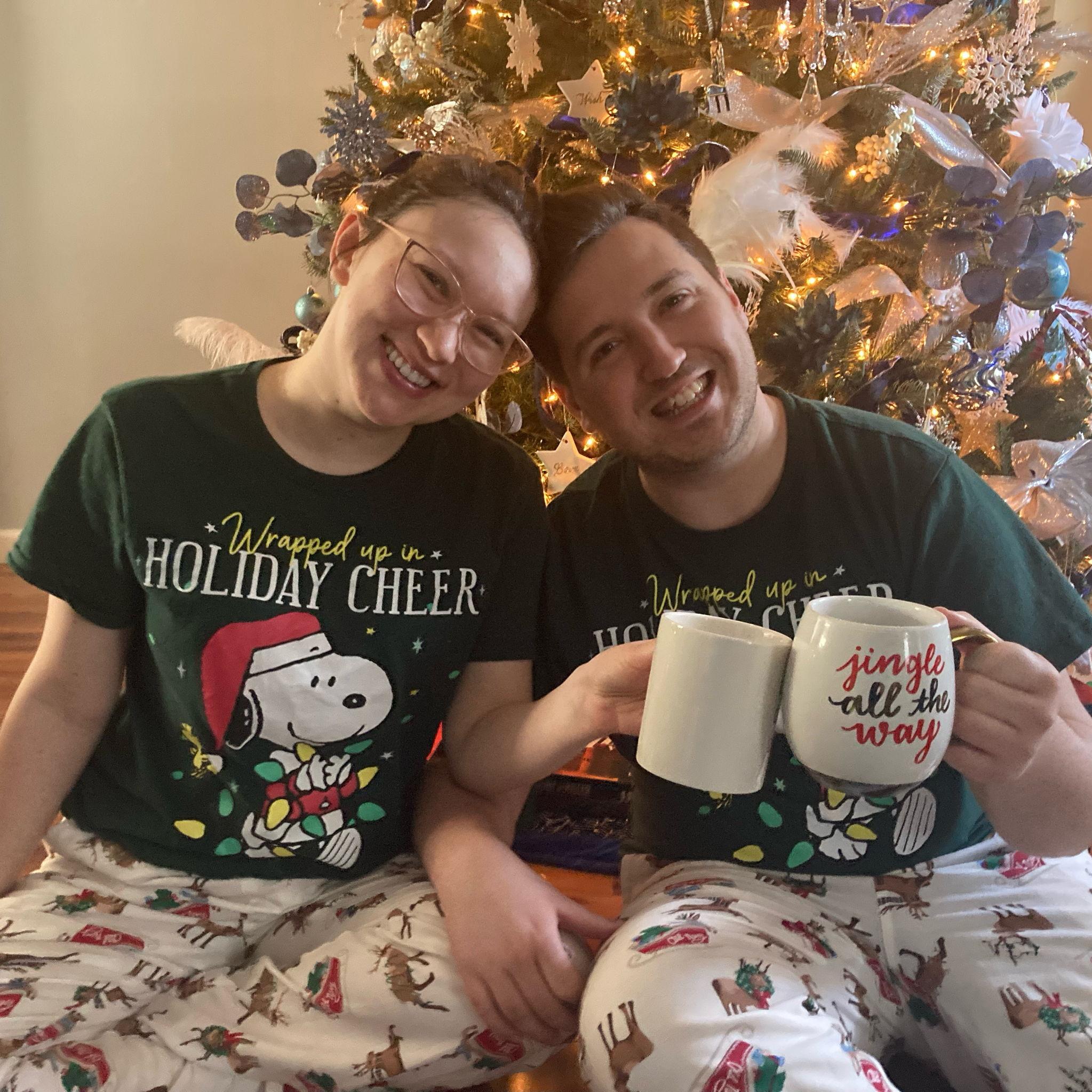 Matching PJs (Snoopy-themed naturally)