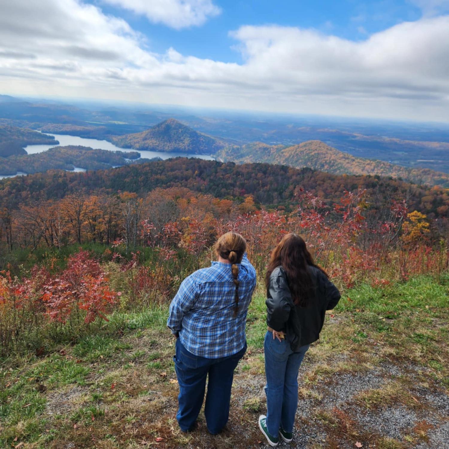 An overlook in the Cherokee National Forest, mere hours before hiking to the waterfall where we were engaged