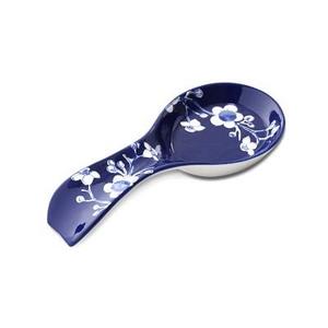 Blue & White Ceramic Spoon Rest