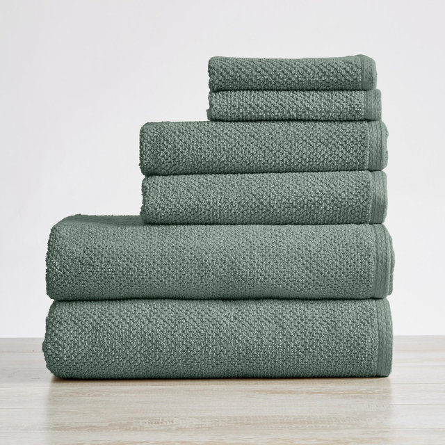 100% Cotton Quick Dry Popcorn Textured Bath Towel Set - Great Bay Home