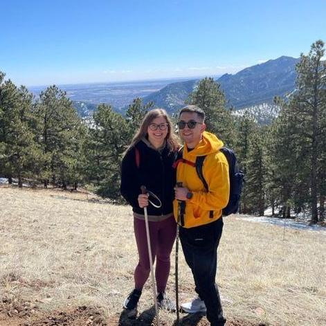At the top of a mountain during our goat hike in Colorado!