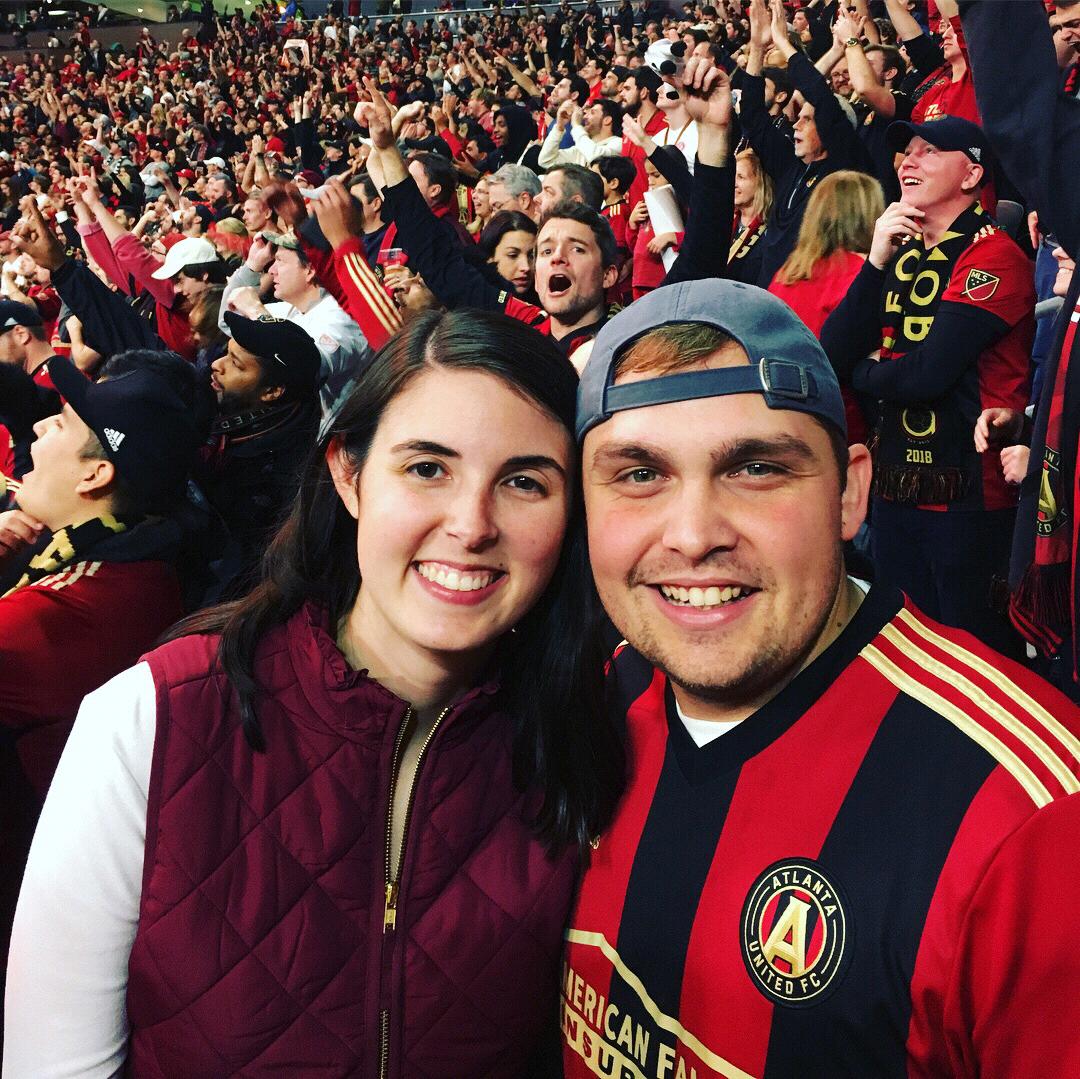 At the 2018 MLS Cup. We are founding members of the Atlanta United Football Club and were excited to watch them win the championship!