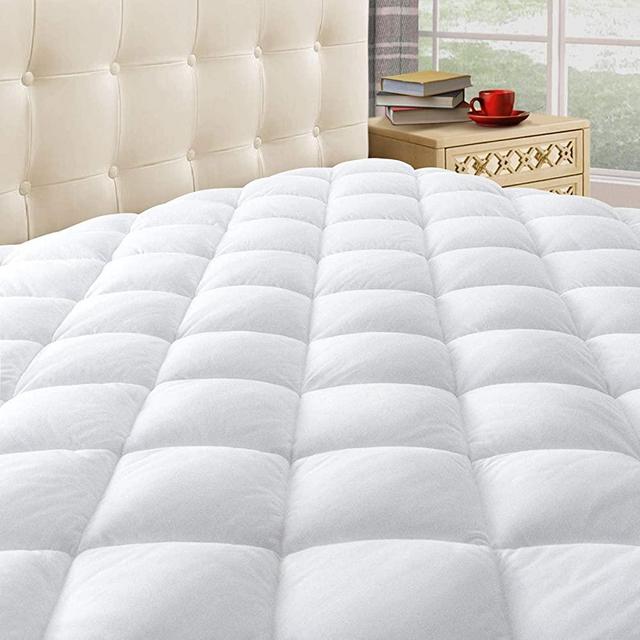 Taupiri King Quilted Mattress Pad Cover with Deep Pocket (8"-21"), Cooling Soft Pillowtop Mattress Cover, Hypoallergenic Down Alternative Mattress Topper