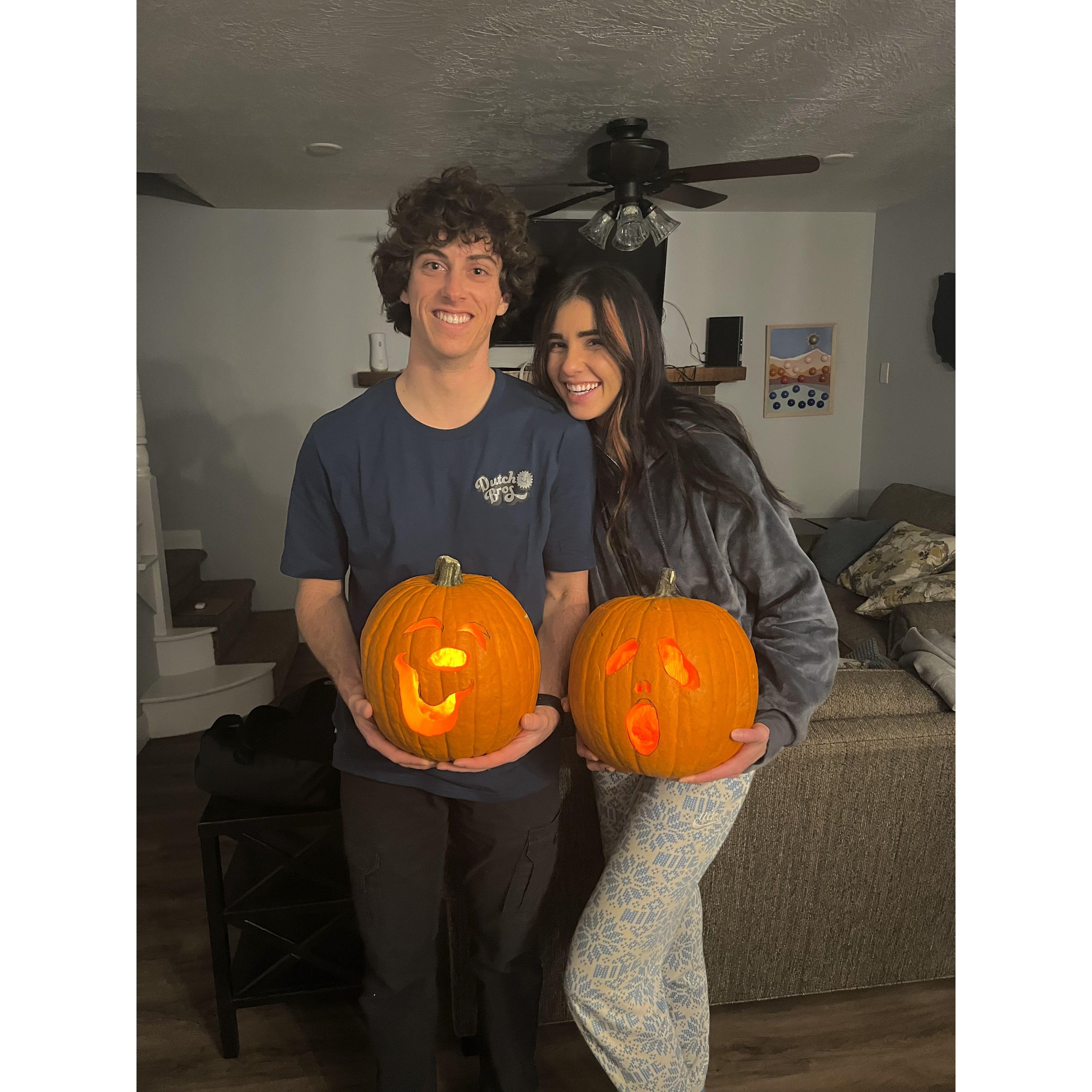 First time carving pumpkins together!