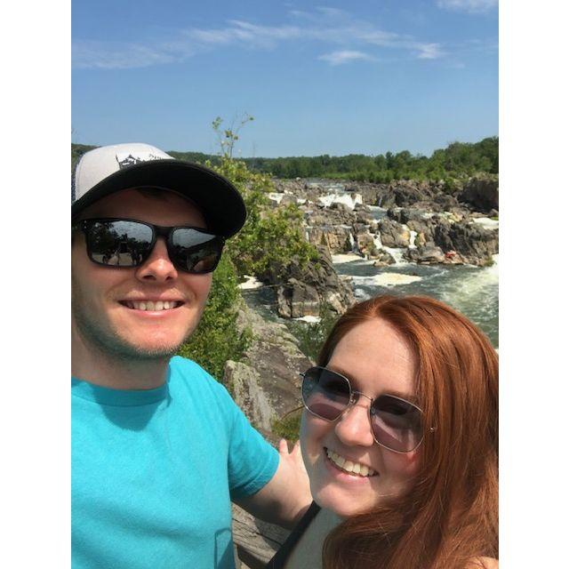 Our first date after we decided to make things official (again) in Great Falls National Park.