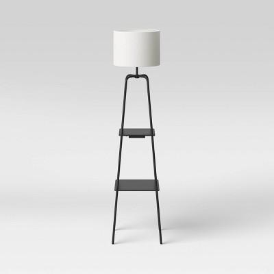 Etagere Power Source Shelf Floor Lamp Black - Threshold™