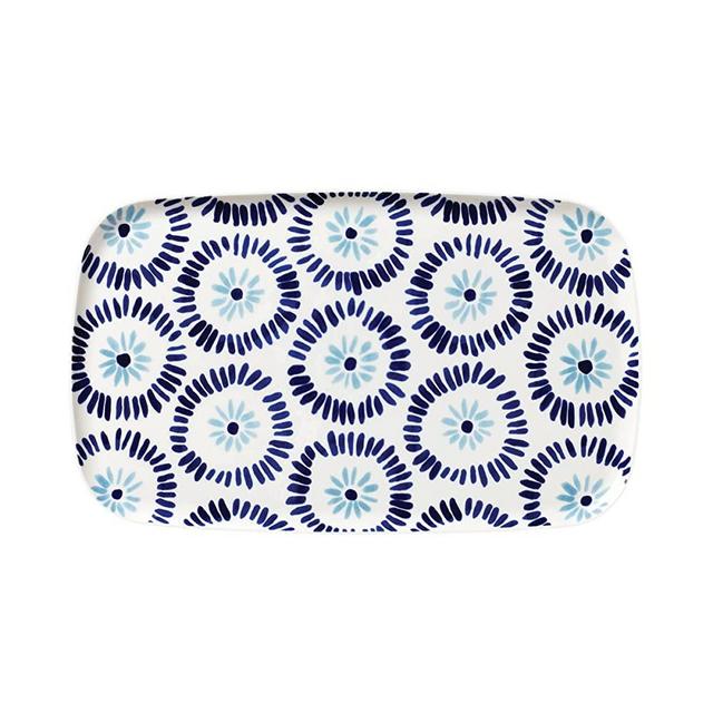 KATE SPADE Floral Way Hors D'oeuvre Tray, 1.72, Blue