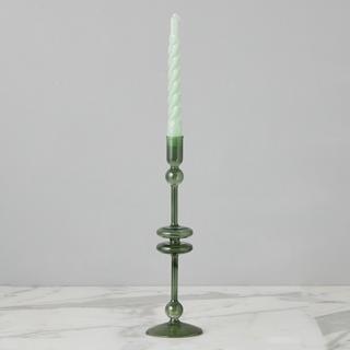 Large Glass Candlestick, Set of 2