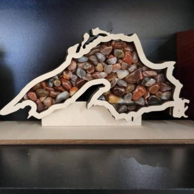 Generic Lake Superior Shadow Box (Small) Made in USA, Maple