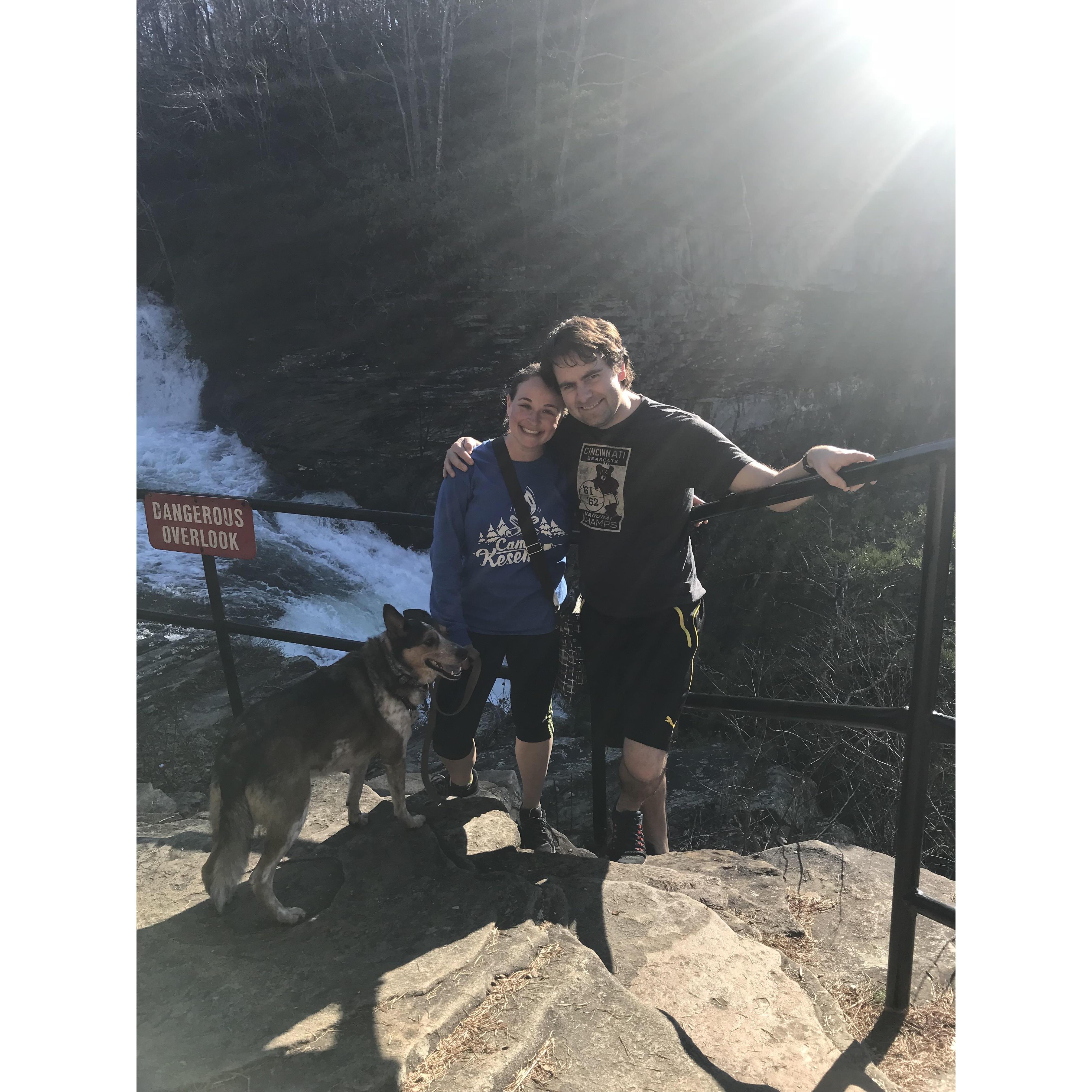 Our first hike together. DeSoto State Park, AL. Janaury 2019