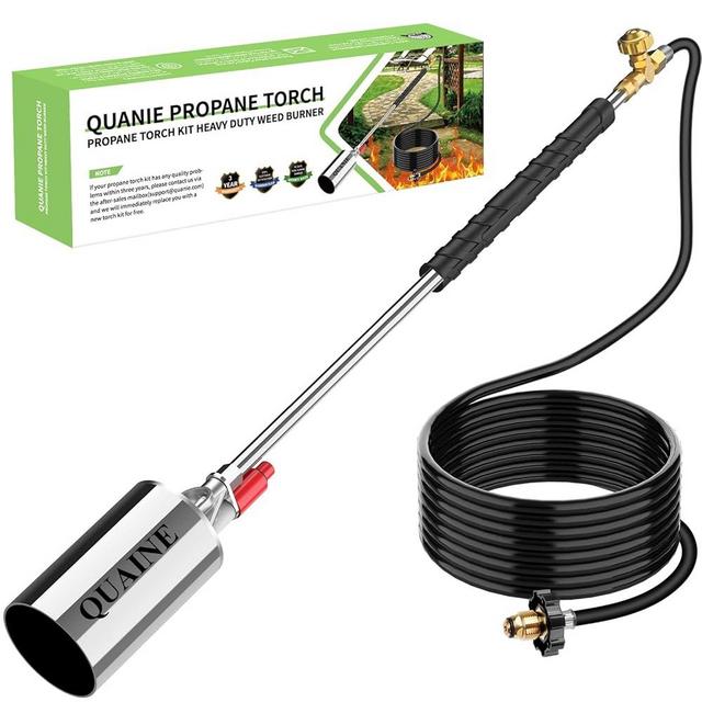 Propane Torch Weed Burner,High Output 2,400,000 BTU with Self Ignition and Flame Control,Heavy Duty Blow Torch with 10FT Hose,Flamethrower for Weeding,Roofing,Melting Ice Snow,Road Paint Removing